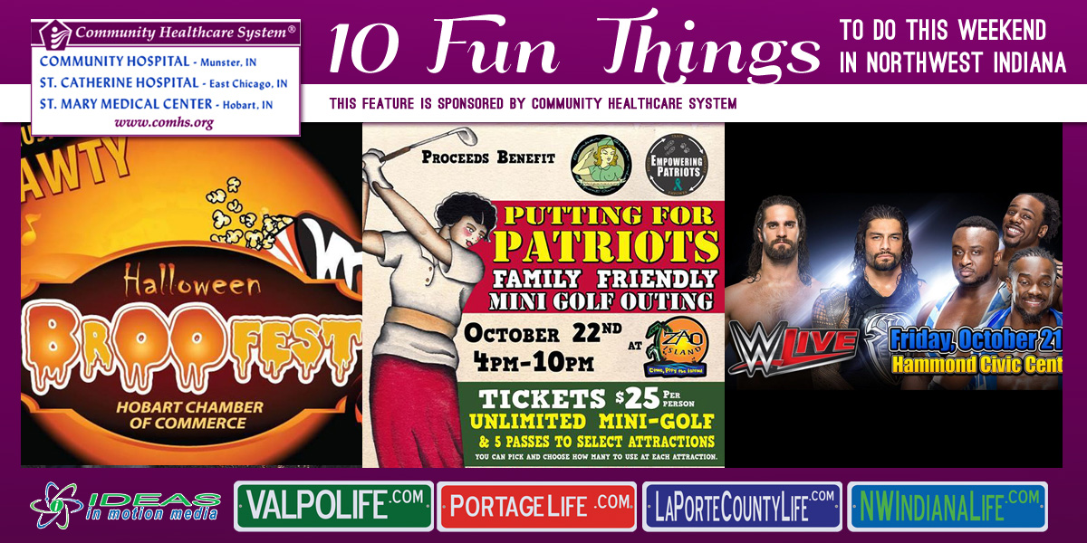 10 Fun Things to Do this Weekend in Northwest Indiana: October 21-23, 2016