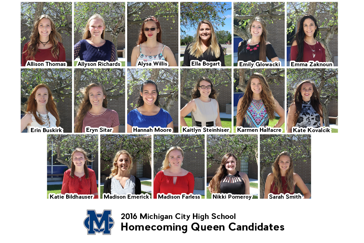 Michigan City High School Announces 2016 Homecoming Queen Candidates