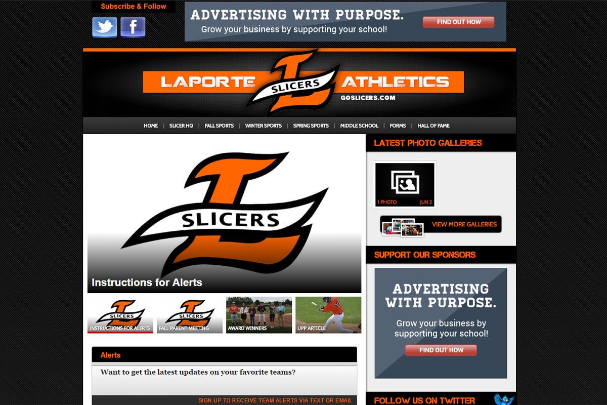 La Porte High School Athletic Department Announces New Website