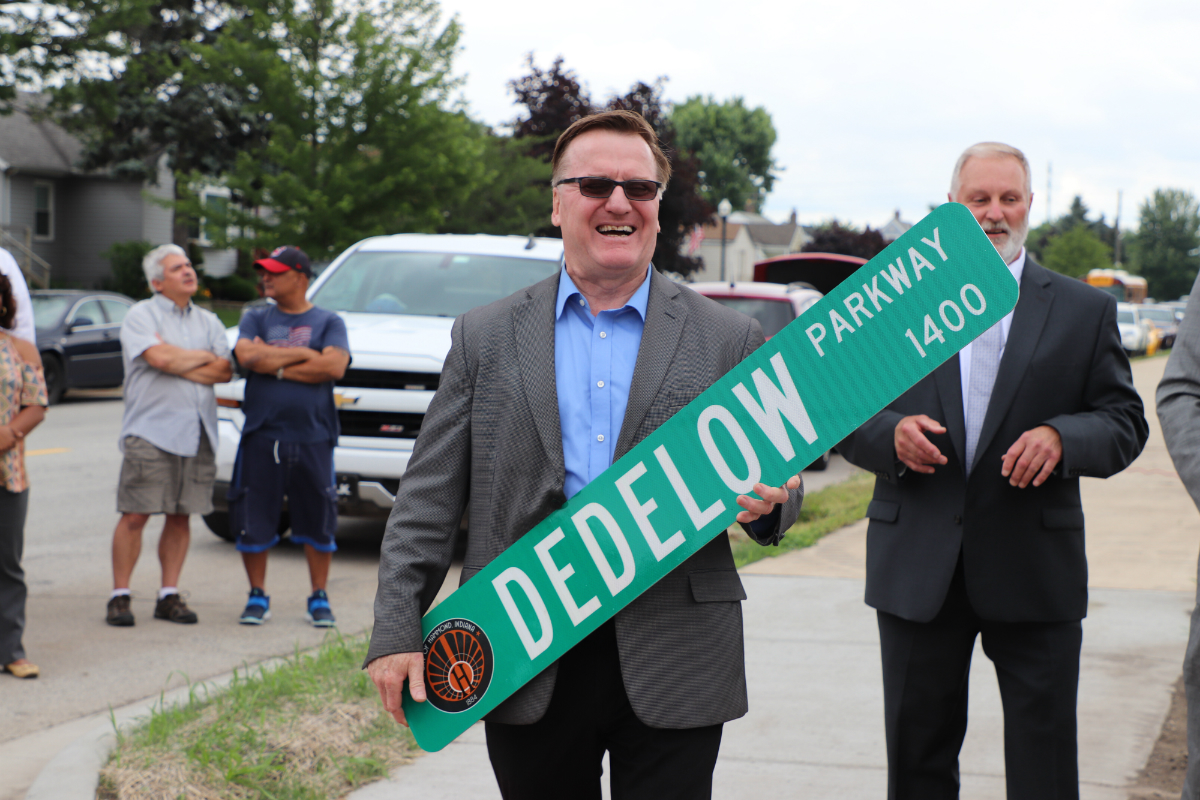 Mayor McDermott Dedicates Dedelow Parkway to Former Hammond Mayor Dedelow