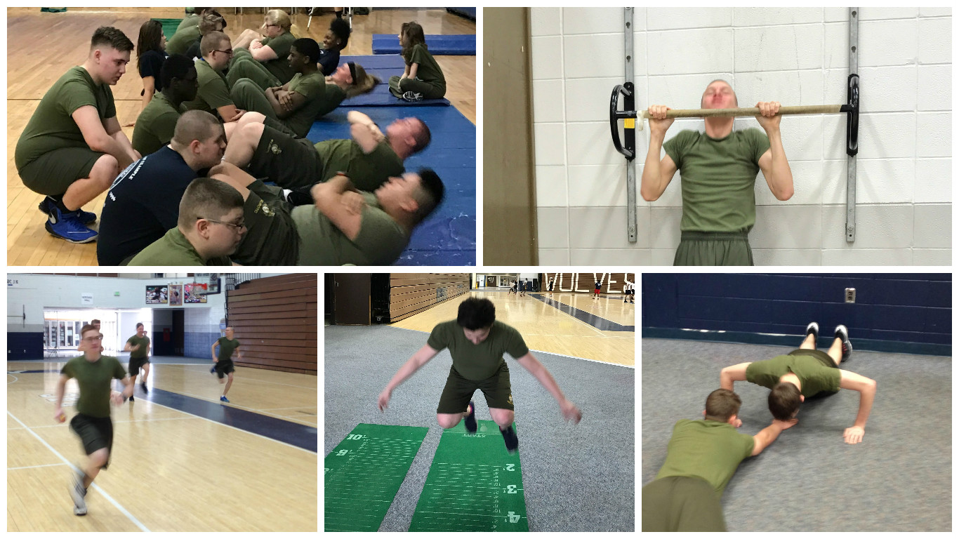 MCHS MCJORTC Cadets Compete in Physical Fitness Test for Chance to Go to San Diego