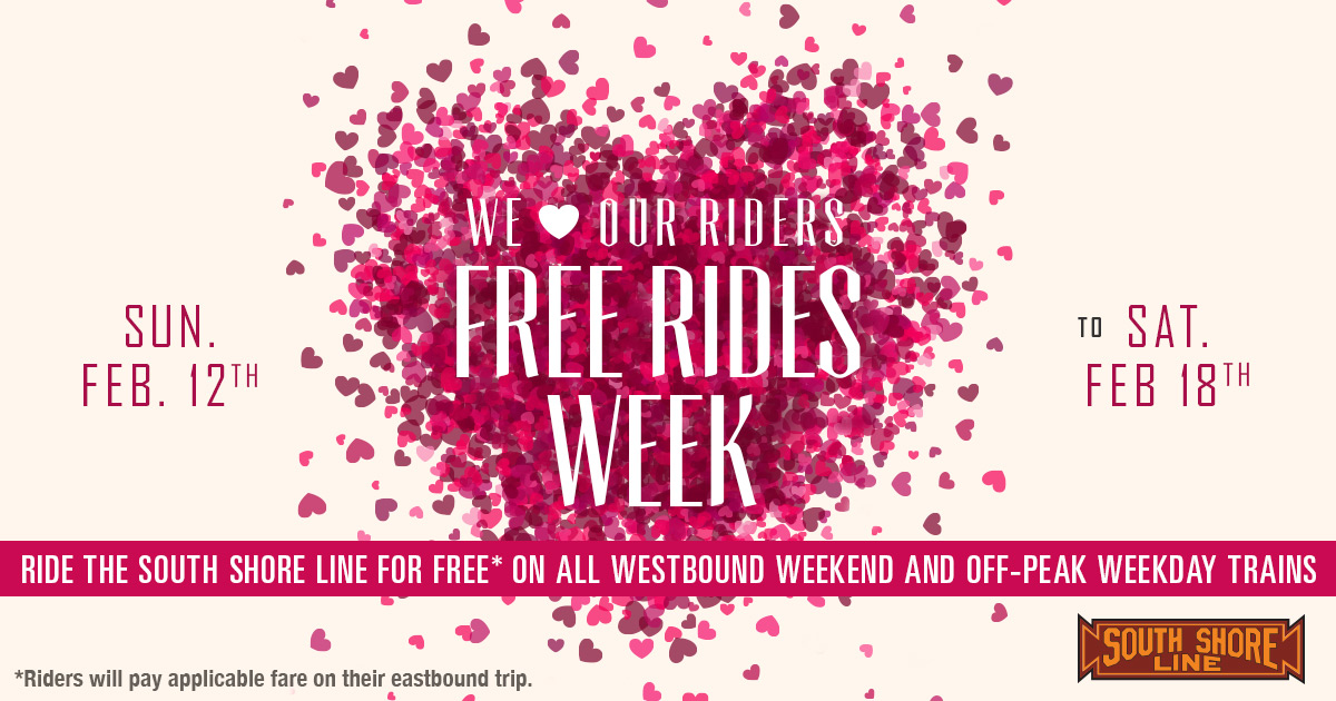 South Shore Offering Westbound Free Ride Promotion, February 12 – 18, 2017